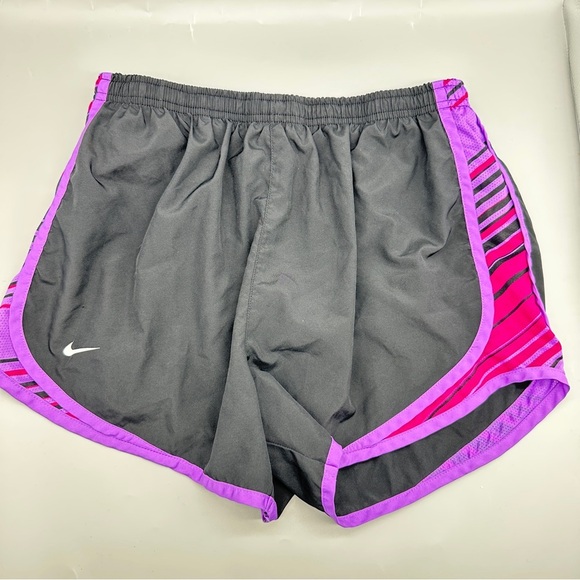 Nike Dri-FIT Women’s Running Shorts – Size M – Black & Purple Trim - Picture 1 of 4